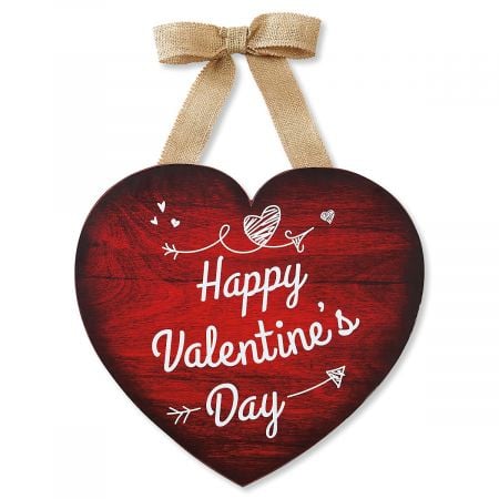 Wooden Valentine's Day Heart Hanging Decoration
