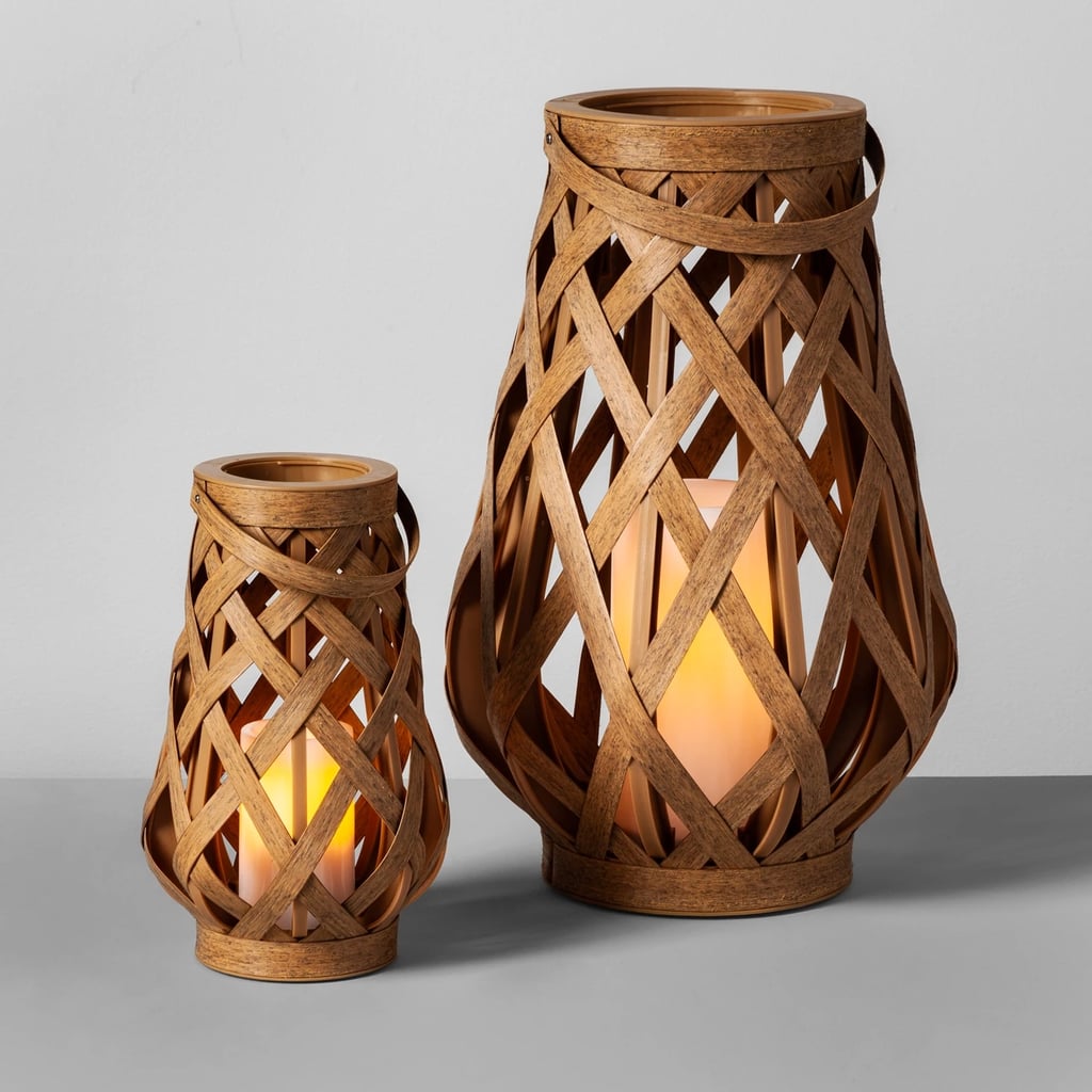 Rattan Outdoor Lantern LED Candle