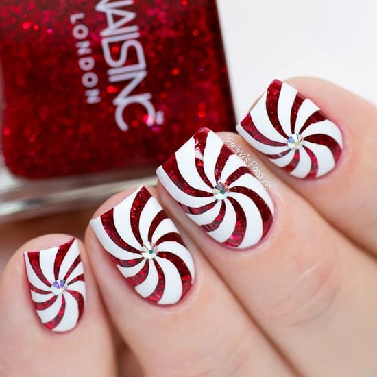 Candy Cane Nails Tutorial