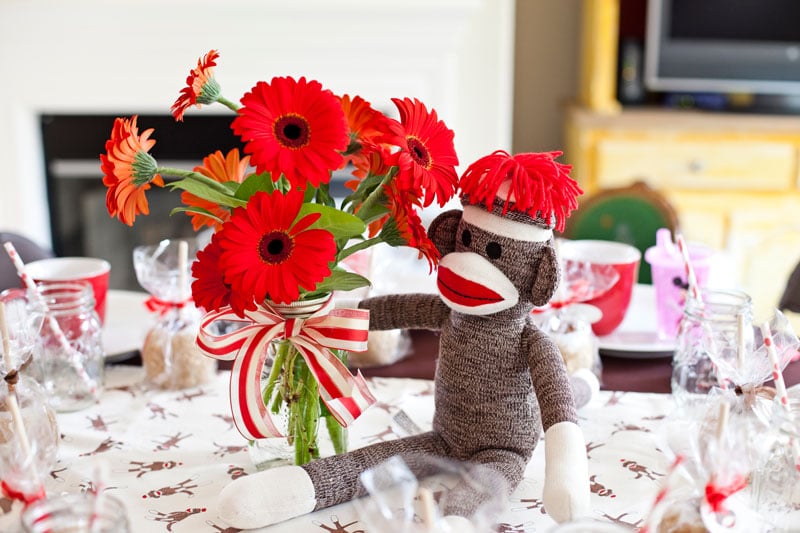 baby sock centerpiece