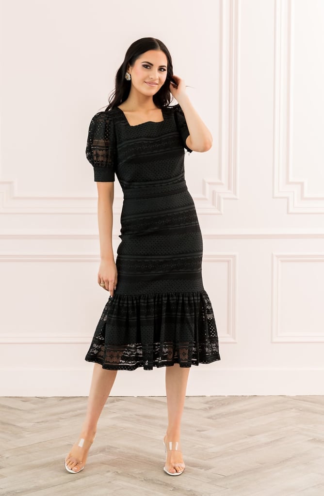 Rachel Parcell Square-Neck Lace Dress