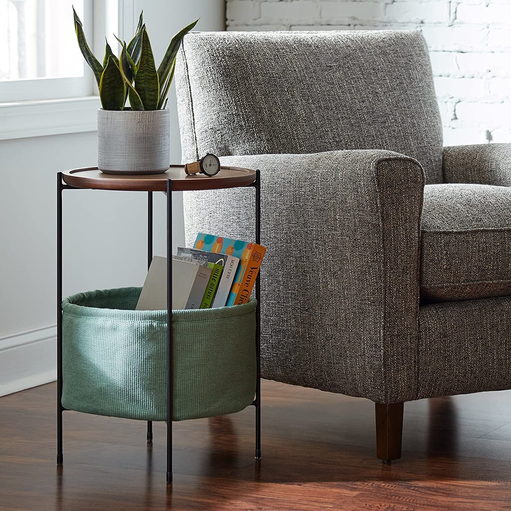 Rivet Round Storage Basket Side Table