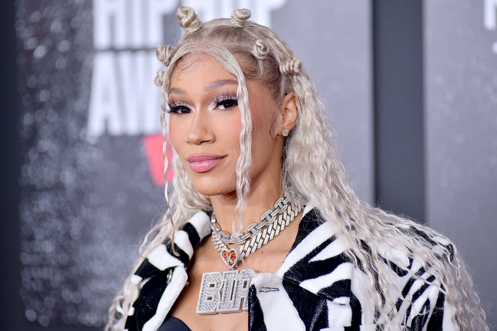 BIA's Bottega Veneta Zebra Coat | BET Hip Hop Awards | PS Fashion
