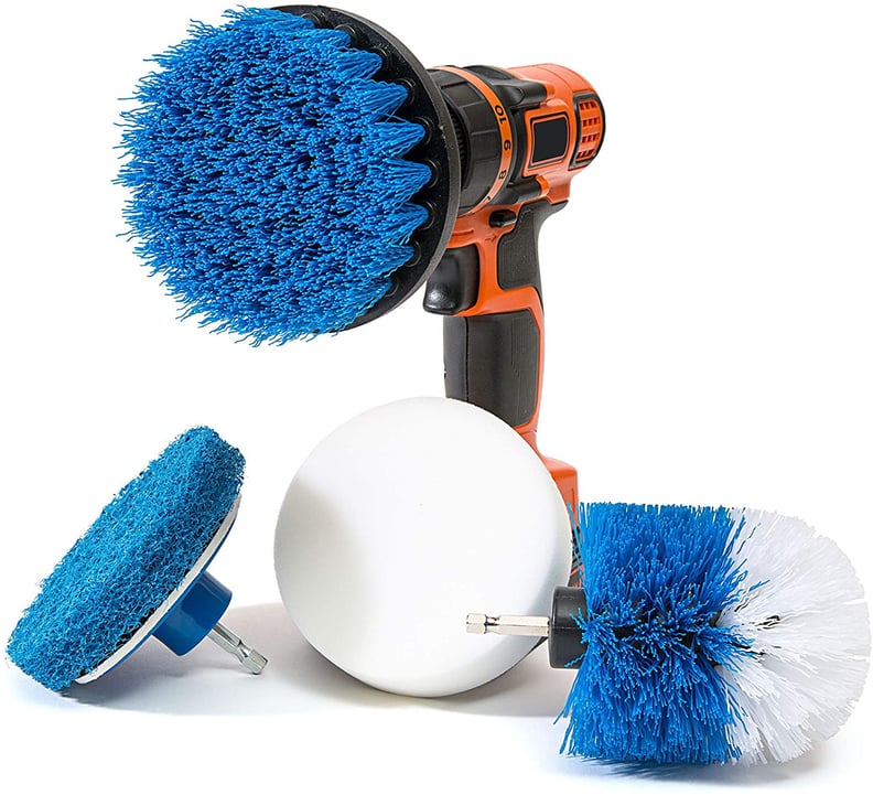 For a Deep Clean: RevoClean 4 Piece Scrub Brush Power Drill Attachments