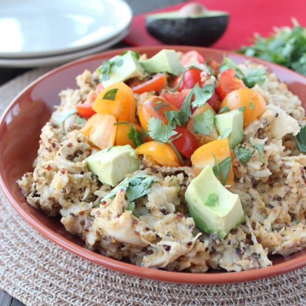 Quinoa Chicken Enchilada Casserole