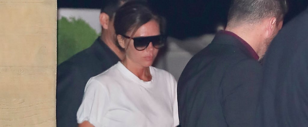 Victoria Beckham Wearing Pants With Initials