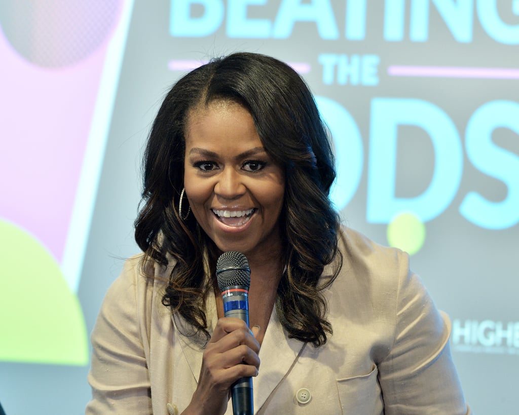 Michelle Obama Wearing Jeans and a Blazer