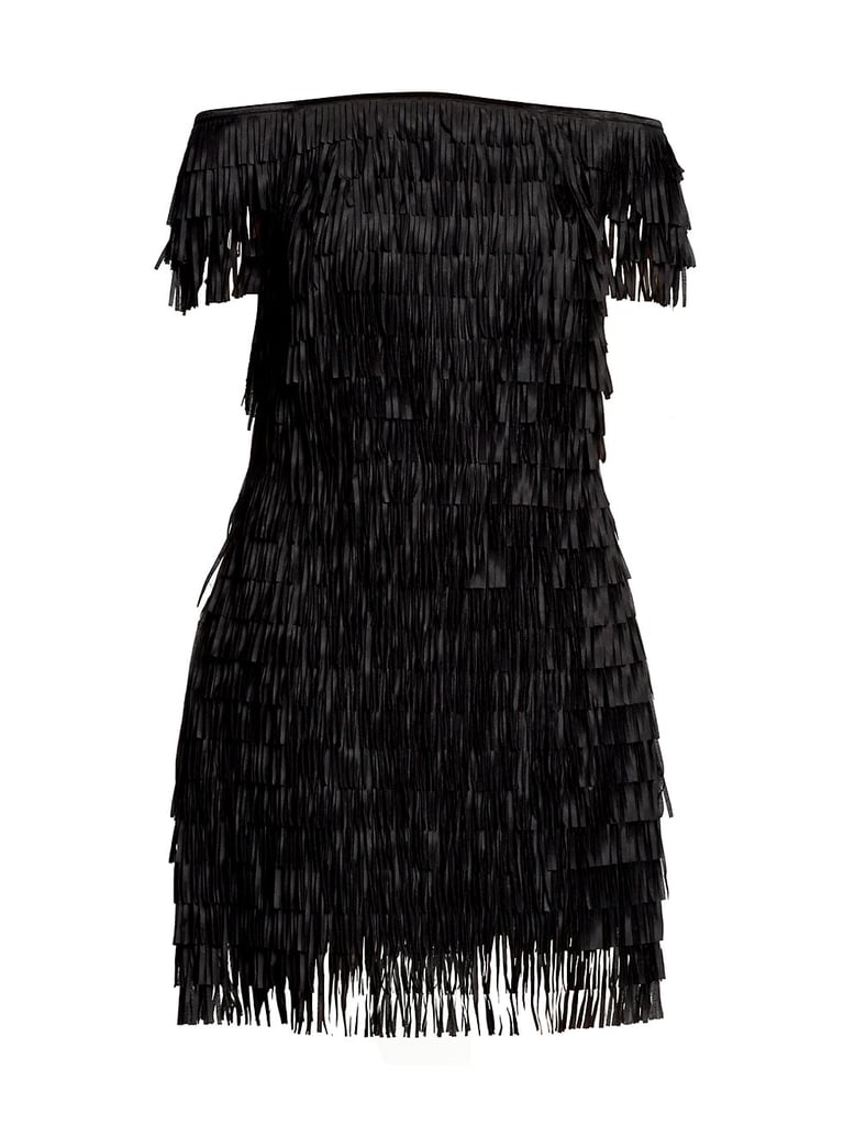 Tadashi Shoji Fringe Off-the-Shoulder Minidress