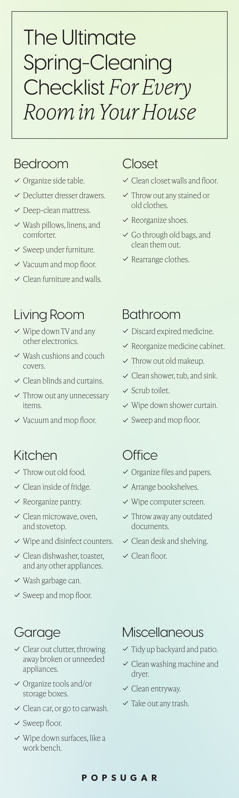 Spring-Cleaning Checklist