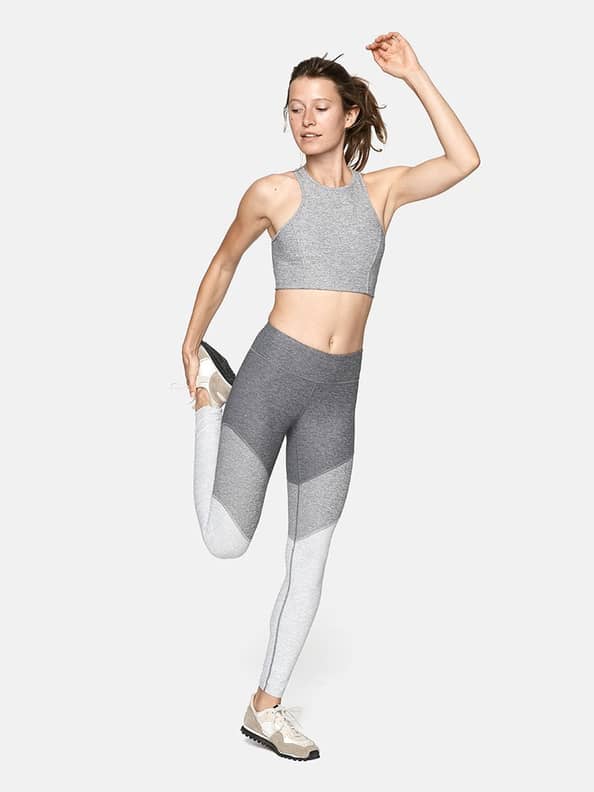 Outdoor Voices The Warmup Light Grey Free Form Leggings Graphite
