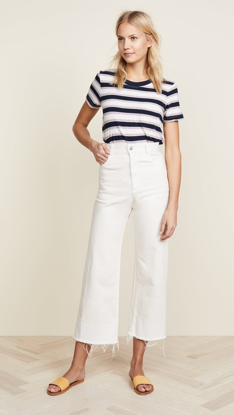 Best White Wide-Leg Crop Jeans