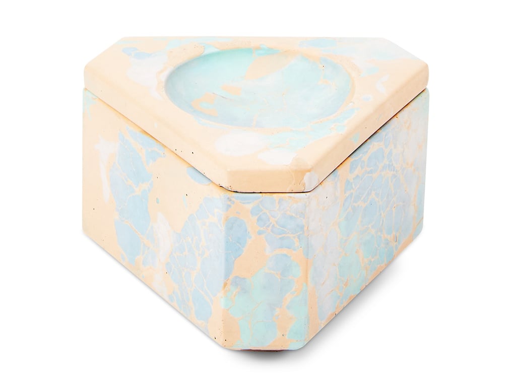 Metra Box in Peach Marble by Concrete Cat ($75)