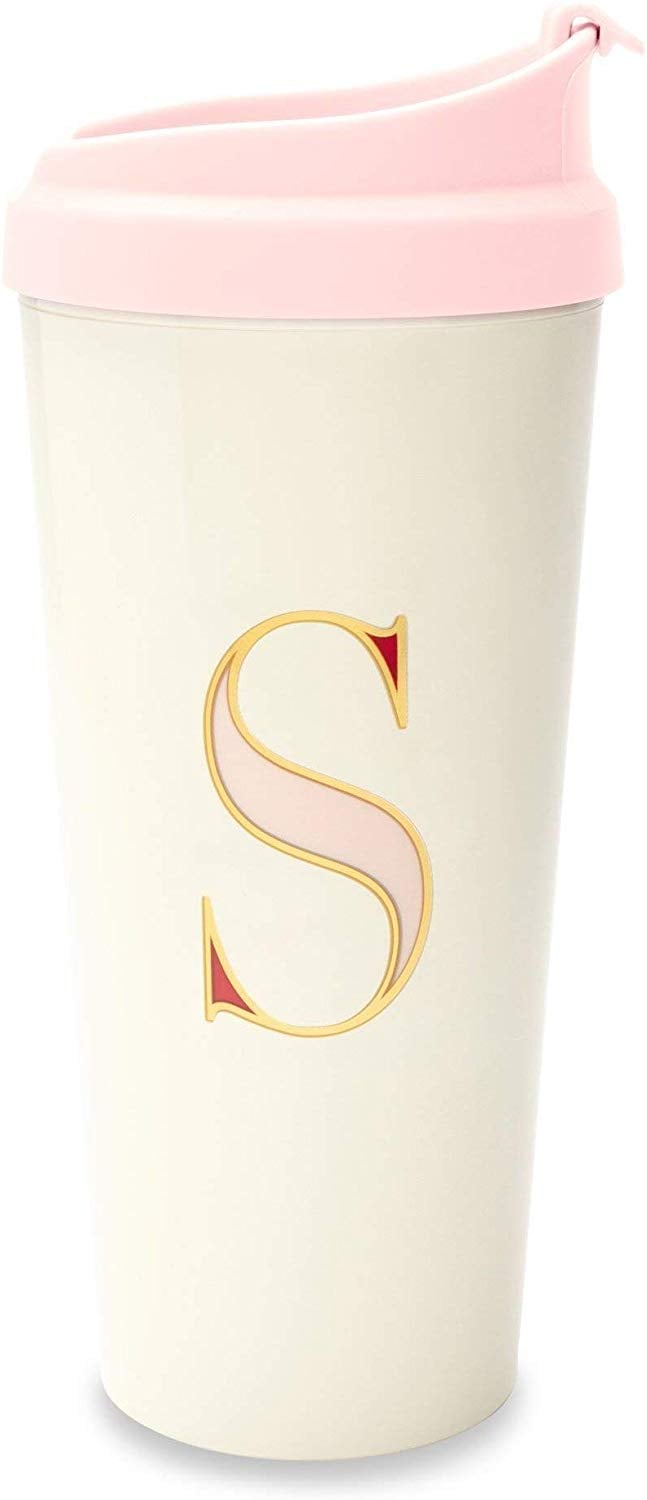 kate spade new york Kate Spade Initial Double Wall Travel Tumbler with  Straw & Reviews