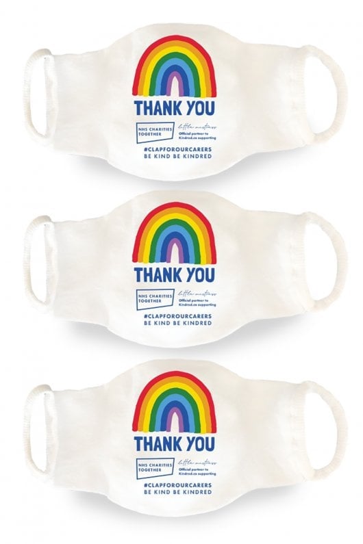 Little Mistress x Kindred Rainbow "Thank You NHS" Face Mask