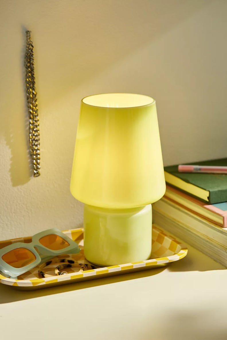 Compact Light: Urban Outfitters Little Glass Table Lamp
