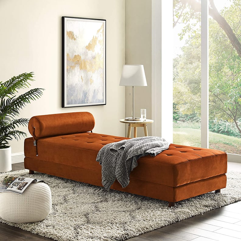 Rust colored chaise cheap lounge