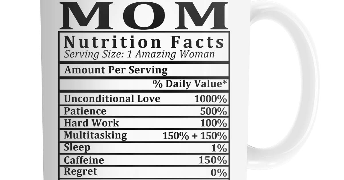 Mom Nutrition Facts Mug