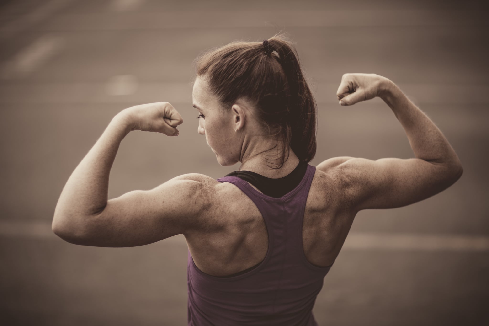 Woman with strong Arms