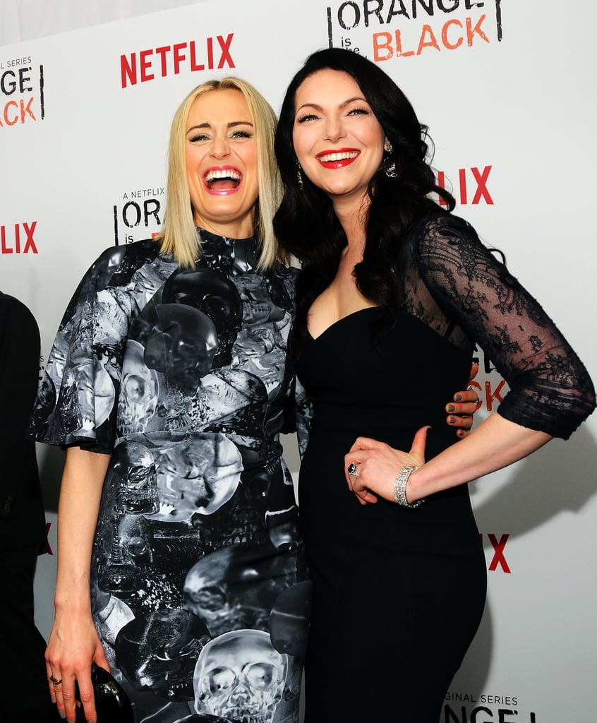 In May 2014, Taylor Schilling and Laura Prepon stuck together at the season two premiere of the show in NYC.