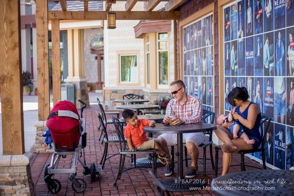 Photos of Dads Supporting Breastfeeding in Public