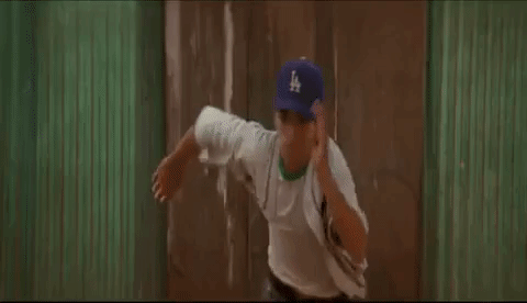 benny the jet rodriguez running from dog