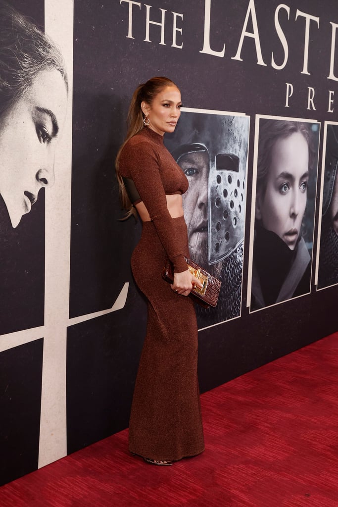 Jennifer Lopez Wears Hervé Léger to The Last Duel Premiere