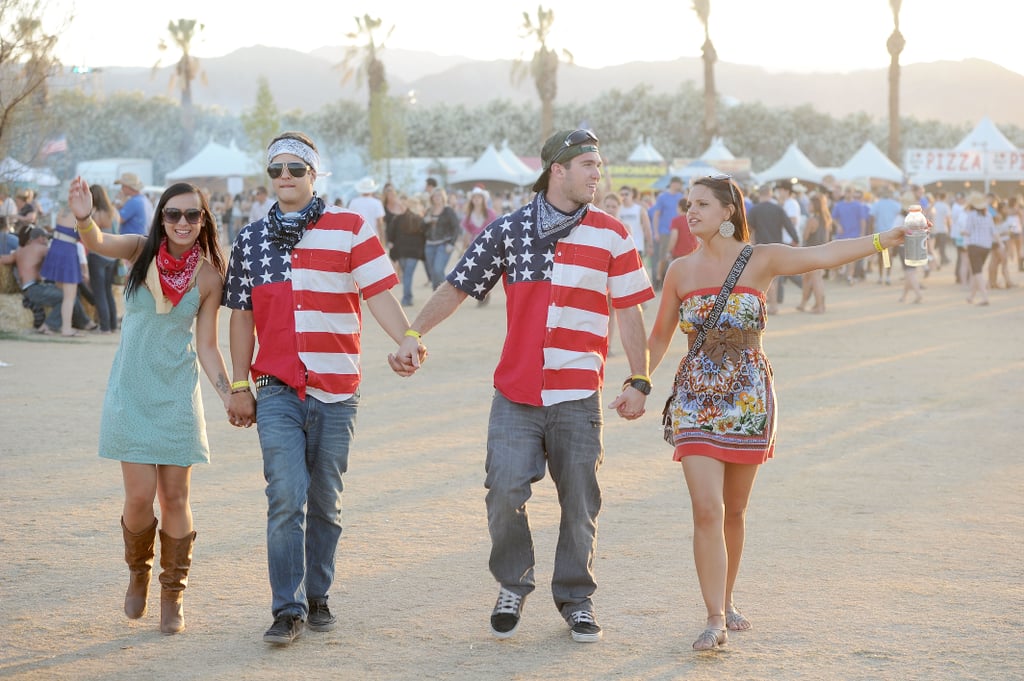 Two Couples Showed Their Patriotic Flair At Stagecoach Cute Couples At Summer Music Festivals 6636