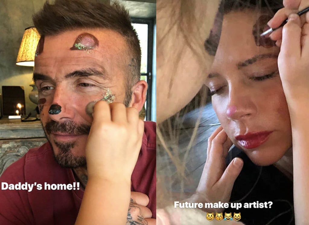 Harper Does Victoria and David Beckham's Makeup