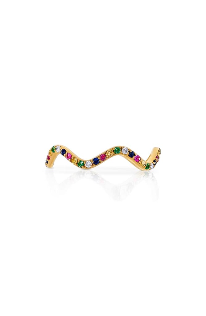Sabine Getty Baby Memphis Multistone Wave Band Ring