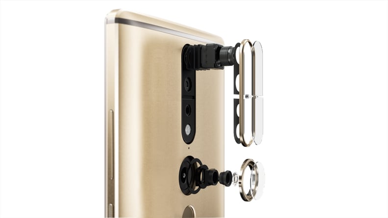 A close-up of the Phab 2 Pro's additional cameras.