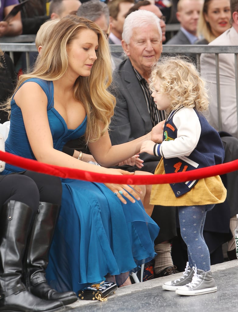 Blake Lively Blue Dress at Hollywood Walk of Fame 2016