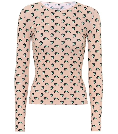 Marine Serre Printed Stretch-Jersey Top