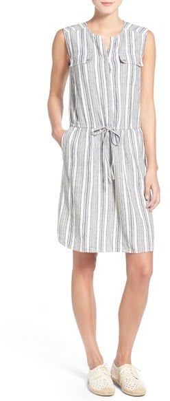 A Sleeveless Button-Front Dress