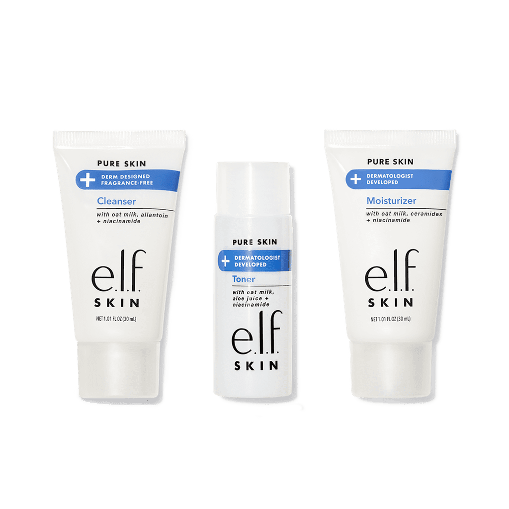 A Skin Care Set: e.l.f Pure Skin Back-to-Basics Travel-Size Skincare Kit