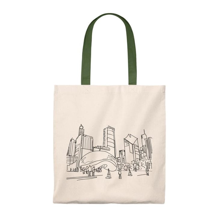 Chicago Skyline Tote Bag | Cute Reusable Totes and Bags From Etsy ...