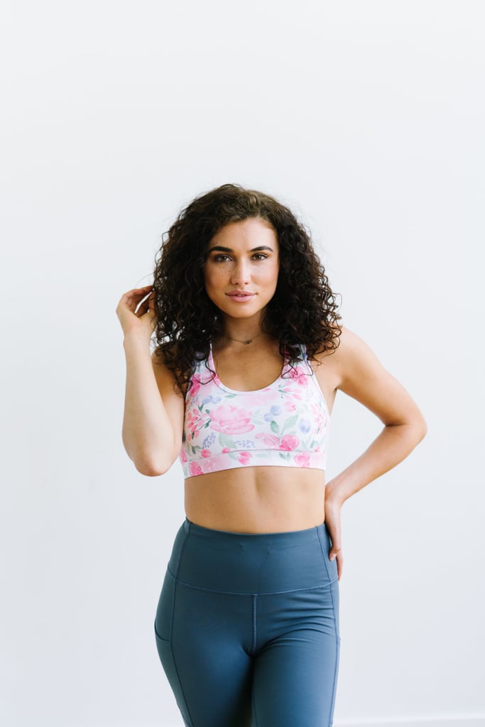 Maven Thread Courage Sports Bra in White Floral ($45), The White Lotus:  Shop Olivia and Paula's Thrifted, Seemingly Nonchalant BFF Style