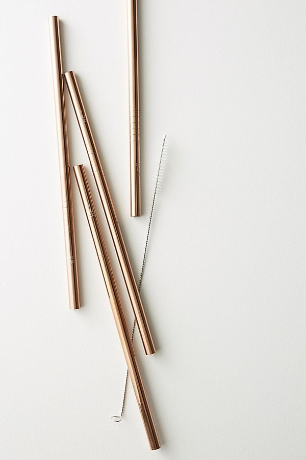 Ever Eco 4-Pack Rose Gold Straws