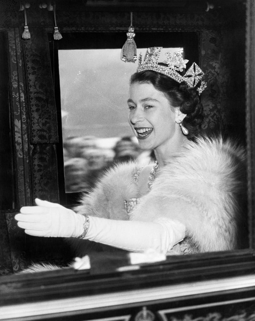 Queen Elizabeth II's Curled Updo in 1952