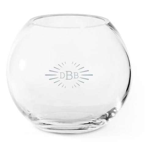 Starburst Monogram Glass Vase
