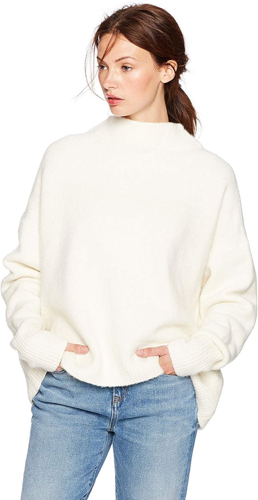 Cable Stitch Mock Neck Cosy Sweater