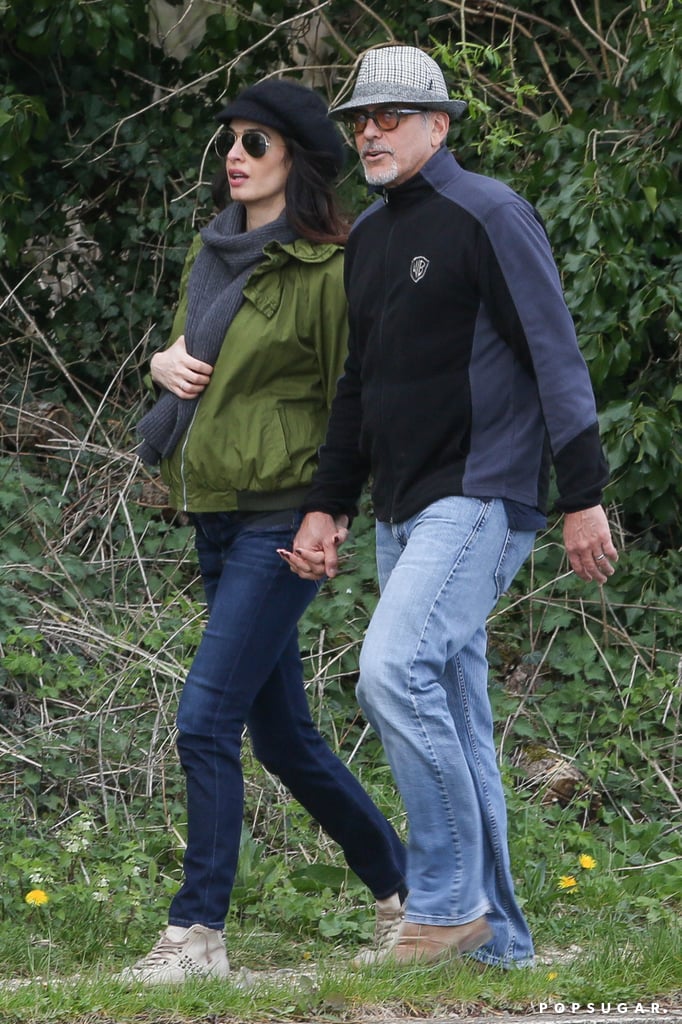 George and Amal Clooney Walking in England April 2017