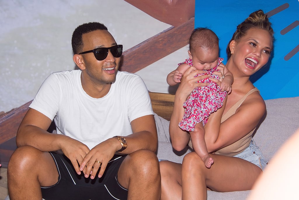 Chrissy Teigen With John Legend and Luna in NYC August 2016