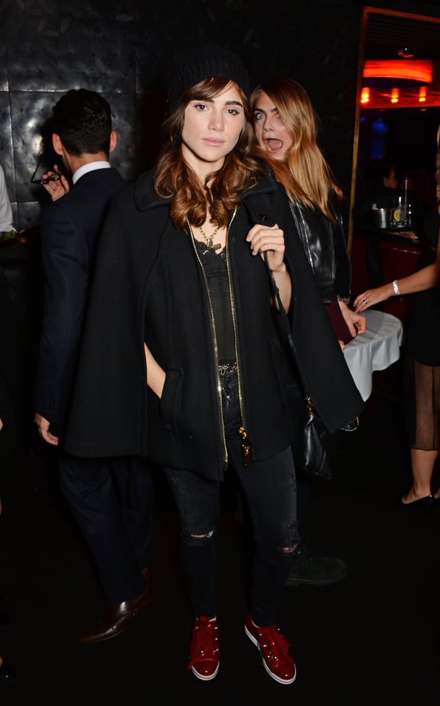 Cara got silly, while Suki posed for snaps.
