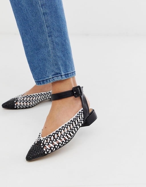 ASOS Design Lillie Woven Ballet Flats