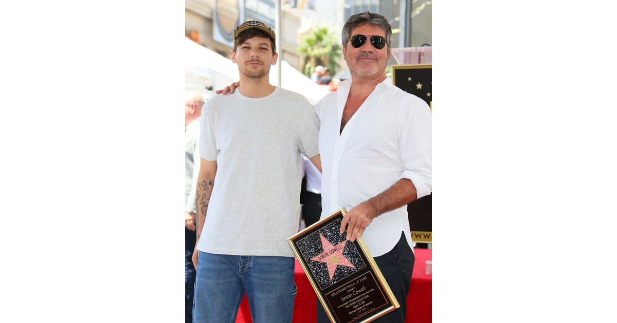 Louis Tomlinson and Simon Cowell | Simon Cowell&#39;s Hollywood Star Ceremony August 2018 | POPSUGAR ...