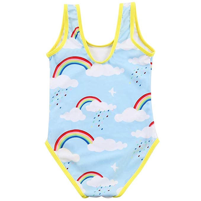 DAGA Girls' One-Piece Swimsuit Cartoon Print | Best Rainbow Swimsuits