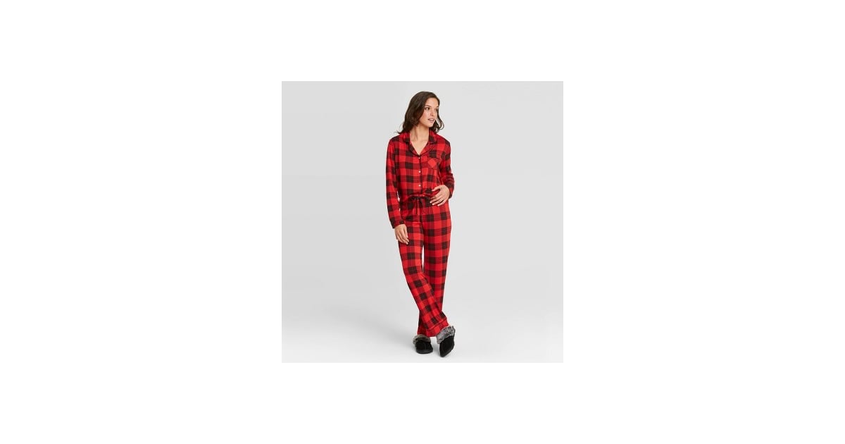 Women's Beautifully Soft Long Sleeve Notch Collar Top and Pants Pajama Set 