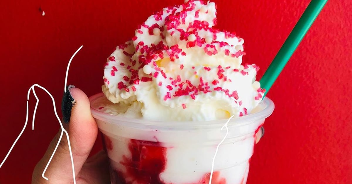 Starbucks's Santa Claus Frappuccino Is Piled High With Strawberries and Whipped Cream