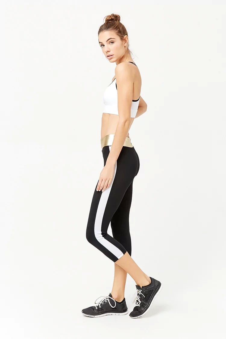 Women's Active Performance Side Stripe Capri Leggings - Walmart.com