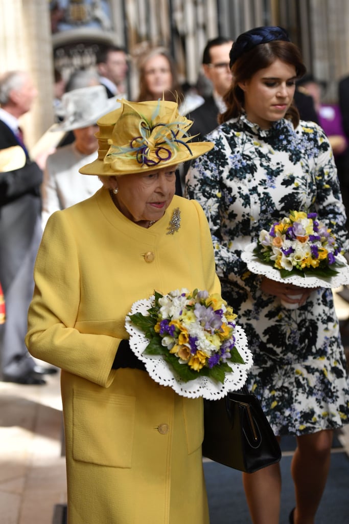 Princess Eugenie Queen Elizabeth II at Maundy Service 2019